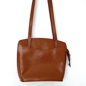 HCL Germany Vintage Bowler Frame Cognac Brown Shoulder Bag